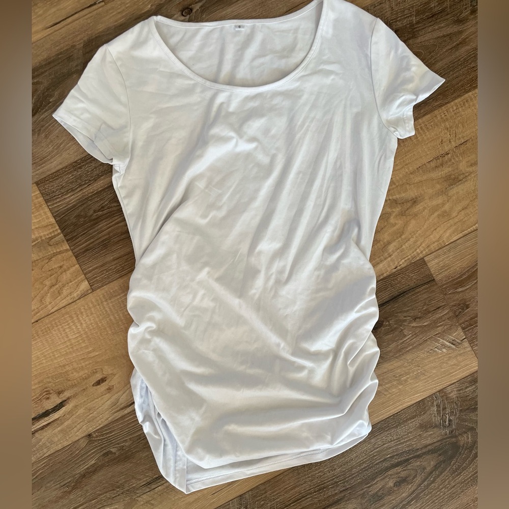 Classic White Scoop Neck Top